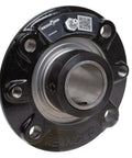 Front view of Heavy-Duty Flanged Cartridge Block Spherical Roller Bearing FC111T 1-11/16 Inch With Interchangeable Cast Iron Housing And Sealed Design Rexnord PT Select Series