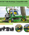 Replacement Flanged Caster Yoke Spindle Bushing M167267 for Lawn Tractors Eztrak Mowers with Z-series compatibility, shown on mower.