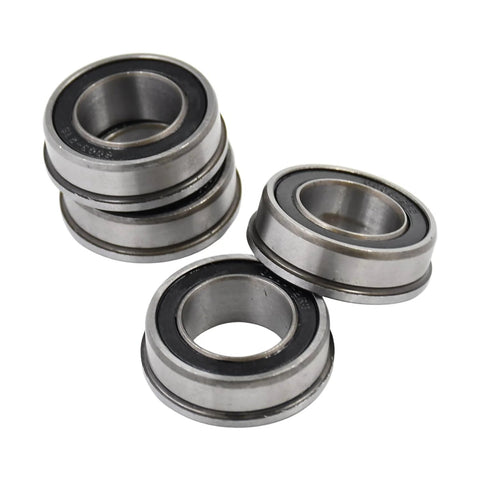 Flanged Deep Groove Ball Bearing 35x20x11mm Four Pack F6003-20/2RS showing chrome steel construction