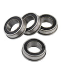 Flanged Deep Groove Ball Bearing 35x20x11mm Four Pack F6003-20/2RS replacement bearings displayed on a white background.