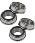 Flanged Deep Groove Ball Bearing 35x20x11mm Four Pack F6003-20/2RS Replacement For Household Appliances Garden Machinery