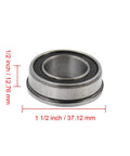 Flanged Deep Groove Ball Bearing 35x20x11mm Four Pack F6003-20/2RS replacement product with measurement annotations.