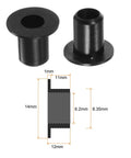 Flanged Nylon Sleeve Bearings Set Of 4 With 6.2mm Bore 8.35mm Outer Diameter 12mm Length 14mm Flange Diameter 1mm Flange Thickness