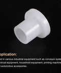Flanged Nylon Sleeve Bearings 5mm Bore 6.6mm OD 8.1mm Length White Self Lubricating Bushings Close-up View