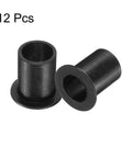 12 Pack Flanged Nylon Sleeve Bearings 13mm Bore 16.1mm OD 22.1mm Length Flange 22mm Black Self Lubricating Bushings