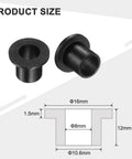 Flanged Nylon Sleeve Bearings 24 Pack ID 8mm OD 10.6mm Length 12mm Flange Diameter 16mm Flange Thickness 1.5mm Black Self Lubricating Bushings