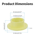 Flanged POM Sleeve Bearings 10mm ID By 12mm OD By 6mm Length With 18mm Flange Diameter Pack Of 4 Self Lubricating Oilless Bushings Yellow