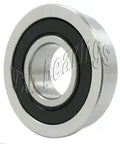 F6700-2RS Flanged Sealed Bearing 10x15x4mm with black rubber seals and silver metal housing.