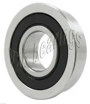 F6700-2RS Flanged Sealed Bearing 10x15x4mm with black rubber seals and silver metal housing.