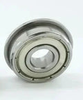 F6803ZZ Flanged Shielded Ball Bearing 17x26x5mm Chrome Steel front view