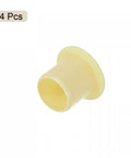 Flanged Sleeve Bearing Set 12mm Bore 14mm OD 15mm Length POM Self Lubricating Oilless Wrapped Bushings Yellow Four Piece Pack
