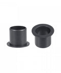 Flanged Sleeve Bearing Set, 15mm Bore, 17mm OD, 17mm Length, Flange Diameter 23mm, POM Self-Lubricating Oilless Bushings, Black, 2 Pieces