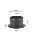 4 Pack Flanged Sleeve Bearing 16mm By 18mm By 12mm POM Oilless Self Lubricating Bushing For Equipment And Machinery Use Black Durable