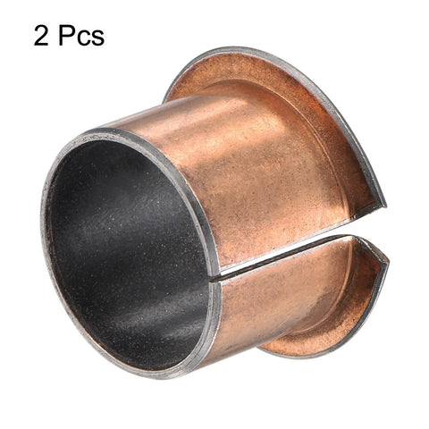 Flanged Sleeve Bearing Set With 22mm Bore And 25mm Outer Diameter, 20mm Length, 32mm Flange Diameter And 1.5mm Flange Thickness, 2 pcs