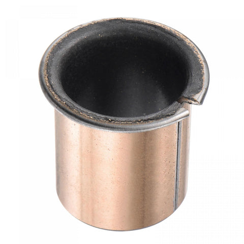 Flanged Sleeve Bearings 30mm Bore 34mm Outside Diameter close-up, featuring bronze sintered coating and maintenance-free design
