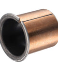Flanged Sleeve Bearing 40mm Bore 44.5mm Outer Diameter 50mm Length 53mm Flange Diameter 2mm Flange Thickness Oilless Bronze Sintered Composite Coated Carbon Steel Bearing Low Friction High Load Capacity