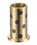 Flanged Sleeve Bearing 16mm Bore 20mm OD 40mm Length 26mm Flange Diameter 3mm Flange Thickness Brass With Graphite Self Lubricating Oilless Bushing