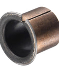 Flanged Sleeve Bearings 22mm Bore 25mm Outer Diameter 25mm Length 32mm Flange Diameter 1.5mm Flange Thickness Oilless Bronze Sintered Coated Bushings