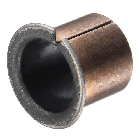 Flanged Sleeve Bearings 22mm Bore 25mm Outer Diameter 25mm Length 32mm Flange Diameter 1.5mm Flange Thickness Oilless Bronze Sintered Coated Bushings