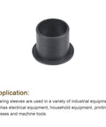 Flanged Sleeve Bearing 20mm Bore 23mm OD 21mm Length POM Self Lubricating Oilless Wrapped Black Bushings High Load Capacity