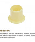 Flanged Sleeve Bearing Set 12mm Bore 14mm OD 15mm Length POM Self Lubricating Oilless Wrapped Bushings Yellow