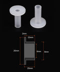 Flanged Sleeve Bearings 6mm Bore 8mm OD 25mm Length Pack Of 4 Nylon Bushings with diagram of dimensions and flange details