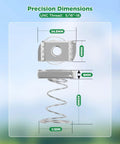 Flared Spring Channel Nuts 5/16-18 Thread 50 Pieces, dimensions labeled, 8 mm thickened cone nut for solar panel mounting.