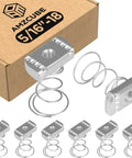 Flared Spring Channel Nuts 5/16-18 Thread 50 Pieces for Strut Channel Systems with 8 Mm Thickened Cone Nut and Anti Drop Design Ideal for Solar Panel Mounting and Secure Mounting in Slotted Channels.