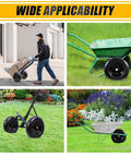 Various applications of ✝️ Flat Free Tire and Wheel 4.80/4.00-8 16 Inch Solid 2 Pack with 5/8 and 3/4 Bearings on carts and wheelbarrows