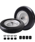 14.5" wheelbarrow tire, 3.50-8" flat-free solid tire and wheel with 3" -7" centered hub and 5/8" & 3/4"bearings