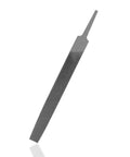 Flat Hand File With Double Cut Teeth For Wood And Metal In High Carbon Steel Designed For Shaping Deburring Smoothing And Finishing Projects Seven Point Five Inch Overall Length Six Inch File Length Six Tenths Of An Inch Wide Without Handle