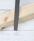 Flat Hand File With Double Cut Teeth For Wood And Metal In High Carbon Steel Designed For Shaping Deburring Smoothing And Finishing Projects Seven Point Five Inch Overall Length Six Inch File Length Six Tenths Of An Inch Wide Without Handle filing wood surface