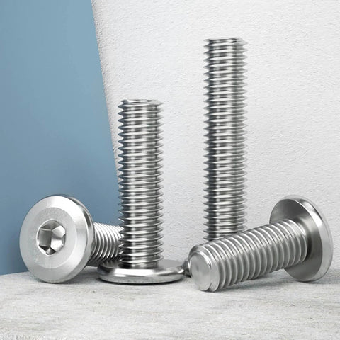 3-pack flat-head hex socket cap screws, 1/4-20 x 1-1/2 in, stainless steel, bright finish