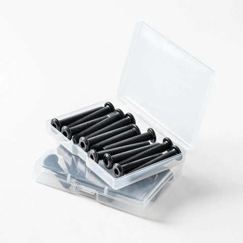 Quarter Twenty Flat Head Hex Socket Cap Screws Bolts Three Quarter Inch Black Oxide 304 Stainless Steel Pack of 40 in a box