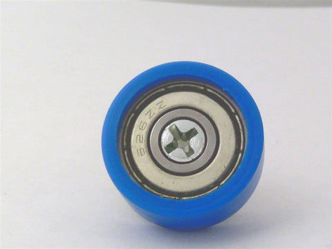 Flat Nylon Ball Bearing with 22mm Blue Plastic Tire for sliding doors and windows - VXB Ball Bearings