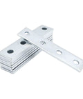 9 Pcs 4 Hole Flat Plate Connector Bracket Galvanized Steel Compatible With 1/2 Inch Bolt In 1 5/8 Inch Strut Channel Heavy Duty 5mm Thick