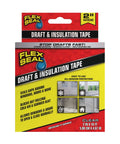 Packaging of Flex Seal Draft and Insulation Sealing Tape, Flexible, Rubberized, Weatherproof Strip for Windows, Doors, Clear 2 in x 16 ft