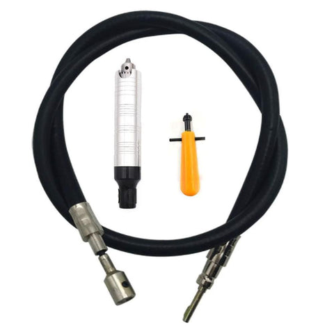 Flexible Shaft Grinder Carver Rotary Tool Set with cord and attachments for carving and drilling.