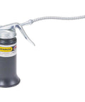 flexible spout oiler with six-inch spout, zinc-plated cap, steel body, and copper bronze finish for precise lubrication and stability