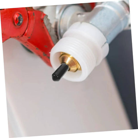 Close-up of 80 pack flexible bolt caps and thread protector end caps for metal tubing and posts replacement parts installation