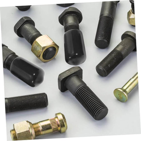 80 Pack Flexible Bolt Caps And Thread Protector End Caps For Metal Tubing and Posts Replacement Parts scattered on a surface