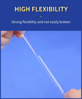 Close-up of hands stretching Clear Double Sided Adhesive Pads For Wall Mounting Ultra Strong Sticky Dots with no residue removable