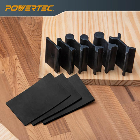 Image of the Flexible Contour Sanding Set with 3 foam pad thicknesses and 6 grip sanding pads for sanding convex and concave profiles.