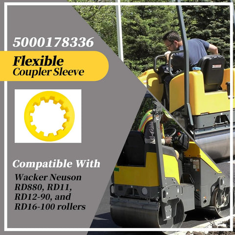 Flexible Coupler Sleeve For RD Series Rollers Compatible With Wacker Neuson RD880 RD11 RD12-90 And RD16-100 Replacement