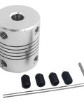 5 Pcs Flexible Couplings 5mm To 8mm Shaft For NEMA 17 Stepper Motors Compatible With Small CNC Machines And 3D Printers Like Prusa I3