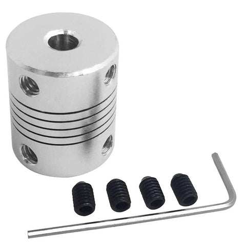 5 Pcs Flexible Couplings 5mm To 8mm Shaft For NEMA 17 Stepper Motors Compatible With Small CNC Machines And 3D Printers Like Prusa I3