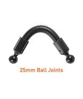 10 Inch Flexible Dual Ball Mount Extension Arm, 25mm ball joints, aluminum and composite construction, for 1 inch and 25mm arms.