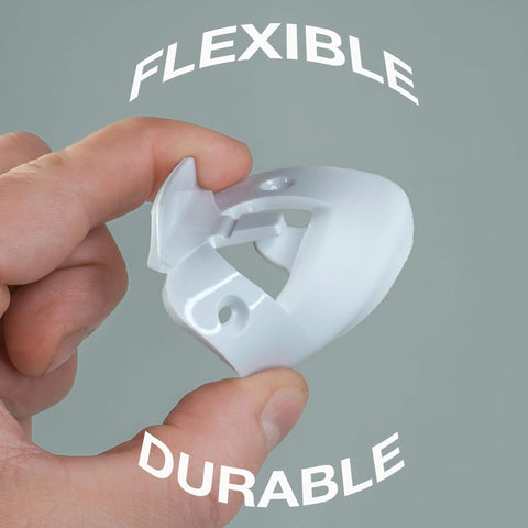 Person holding flexible and durable Door Silencer Strike Plate That Quietly Fixes Loud Latches And Stops Slamming