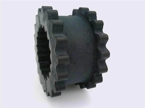 Flexible EPDM Coupling Sleeve For 3J 1 Inch OAL Shaft And 1-7/8 Inch OD Three Piece Solid Design showing gear-like texture