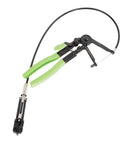 Flexible Hose Clamp Pliers with green handles and flexible cable for automotive radiator and heater hoses install and remove spring clamps.